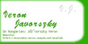 veron javorszky business card